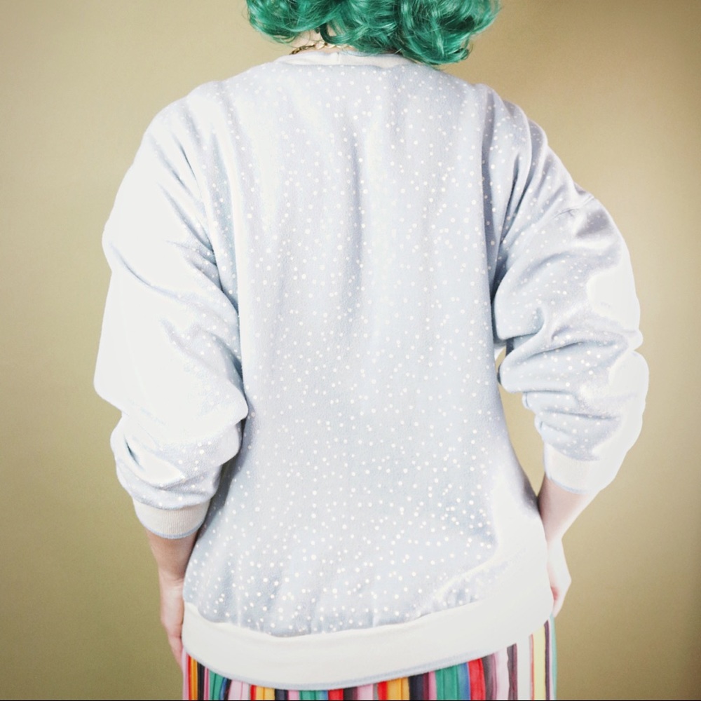 Vintage Baby Blue “Ugly Christmas” Sweater - Picture 4 of 5